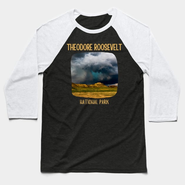 Theodore Roosevelt National Park Baseball T-Shirt by Souls.Print